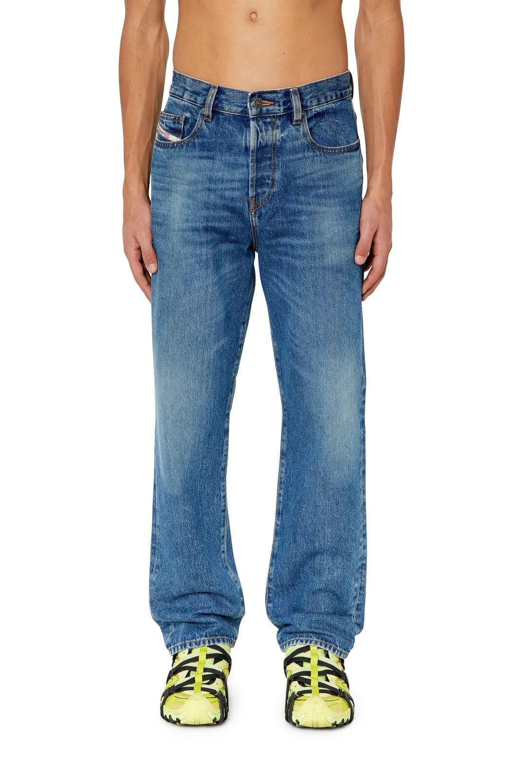 Diesel Mens 2020 D Viker Reg Fit Mid Waist Straight Leg Pantalon Jeans Stone