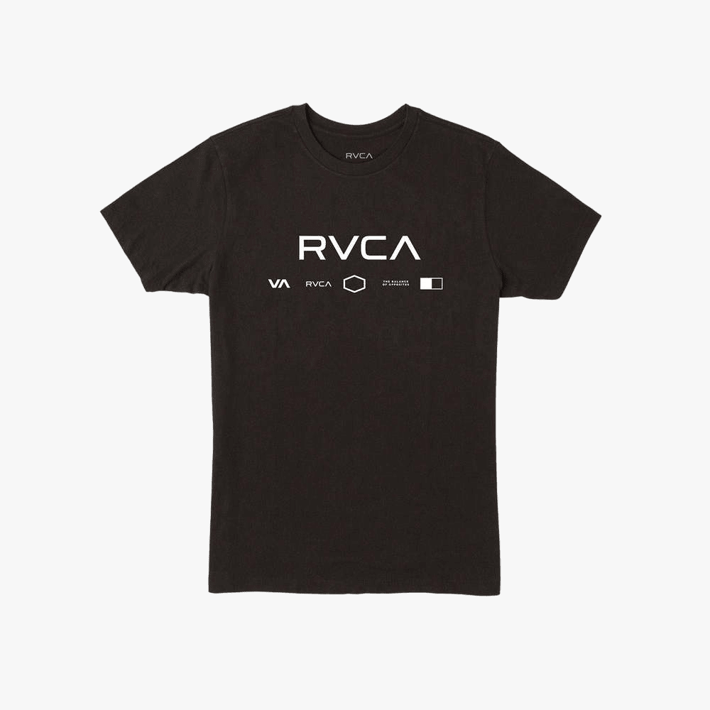Rvca Mens Mid Rvca Short Sleeve Tee Black | Rvca