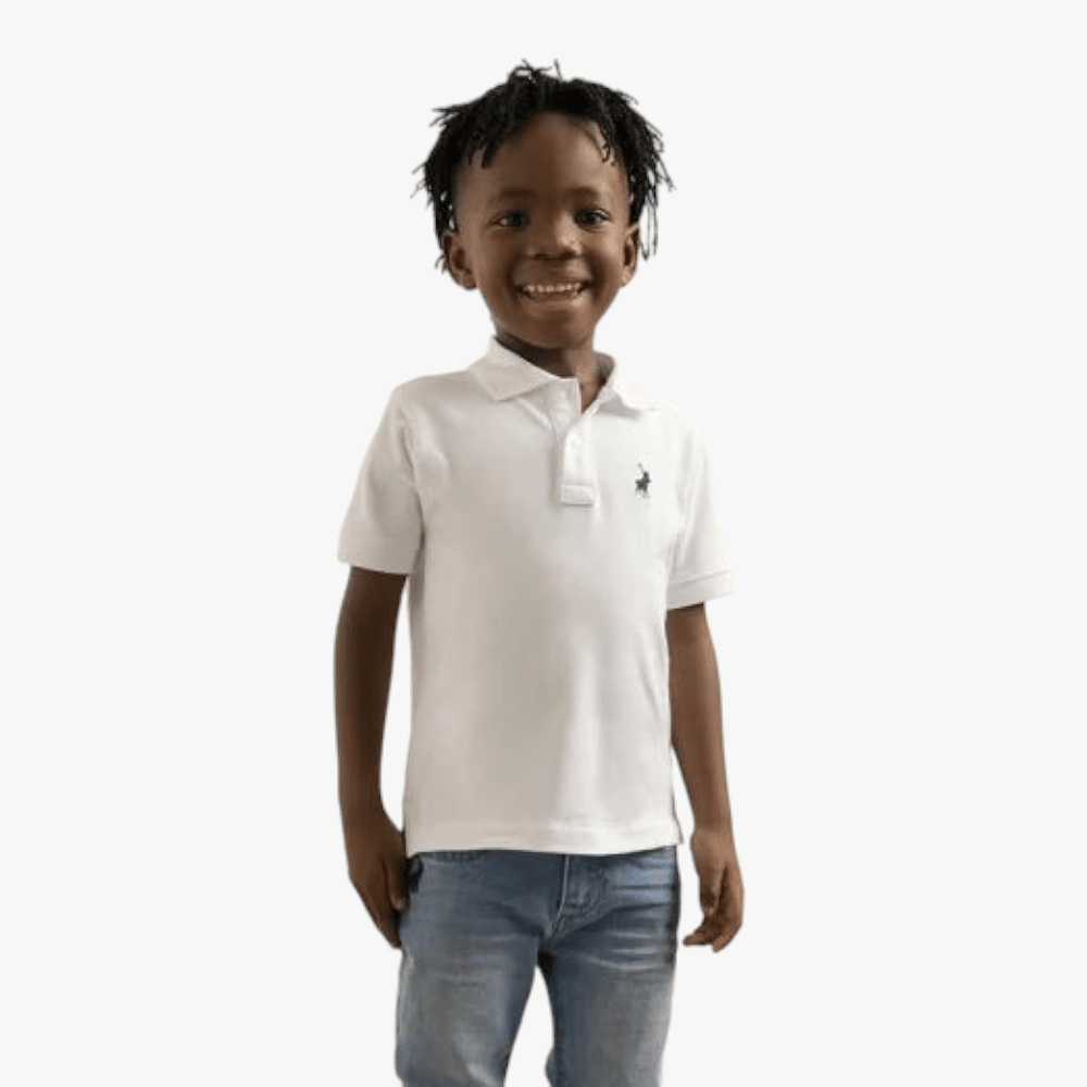 Polo Boys Austin Short Sleeve Golfer White >430-3 Polo