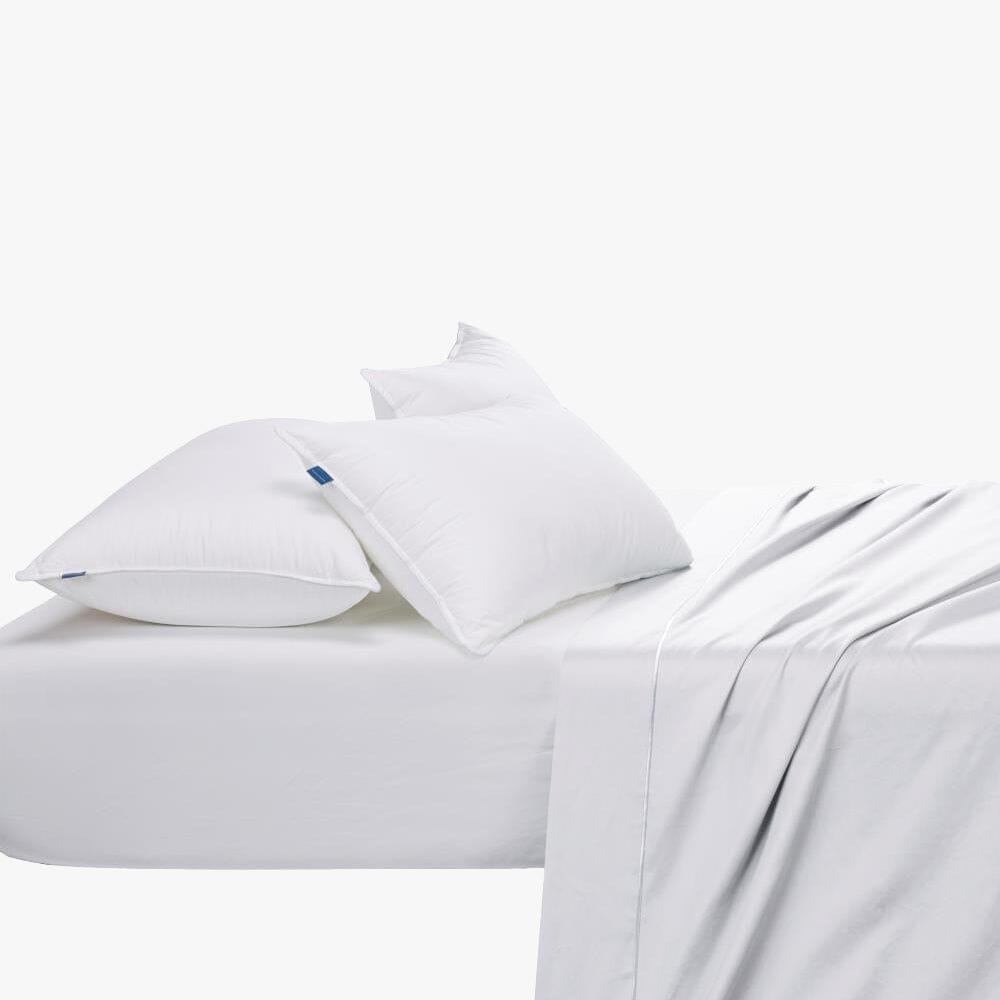 Cotton Co 400 Thread Queen Extra Fitted Sheet 152X200+40 White Cotton Co