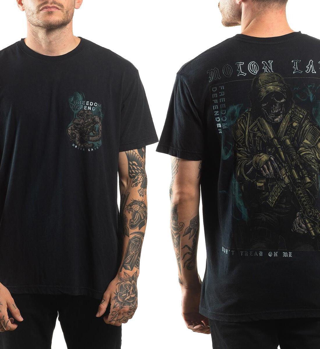 Affliction Mens Smoke Screen Short Sleeve Tee Black Lava