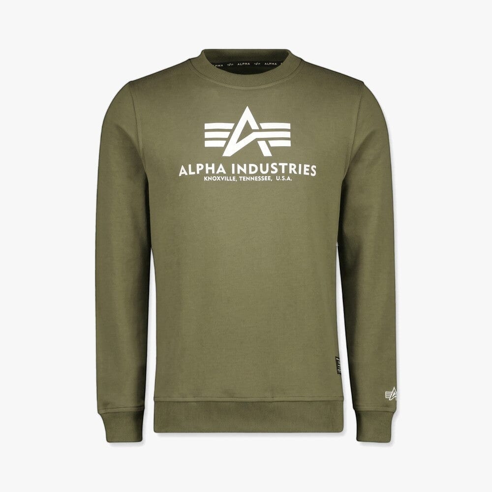 Alpha Industries Logo Crew Sweater Sage | Alpha