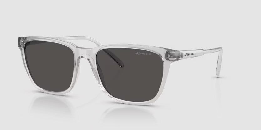 Arnette Mens Cortex Transparent Light Grey Sunglass Dark Grey Lens