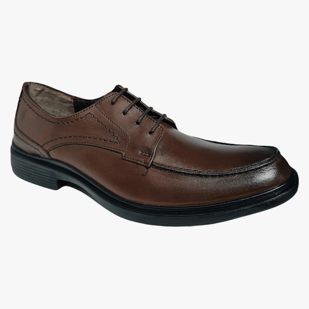 Hush Puppies Mens Victor Mocc Toe Lace Up Shoe Dark Tan | Hush Puppies