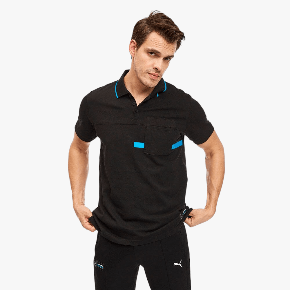 Puma Mens Mapm Short Sleeve Golfer Black | Puma