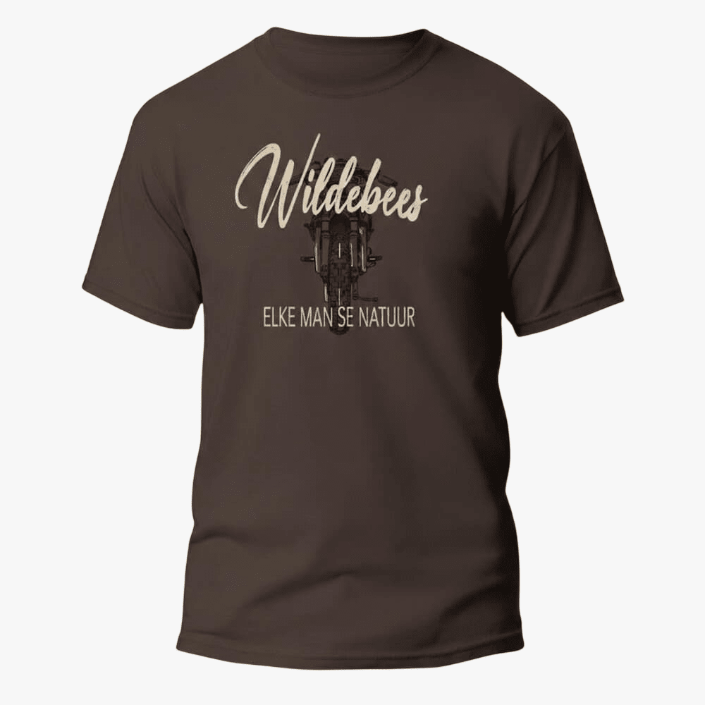 Wildebees Script Bike Tee Coffee Mel | Wildebees