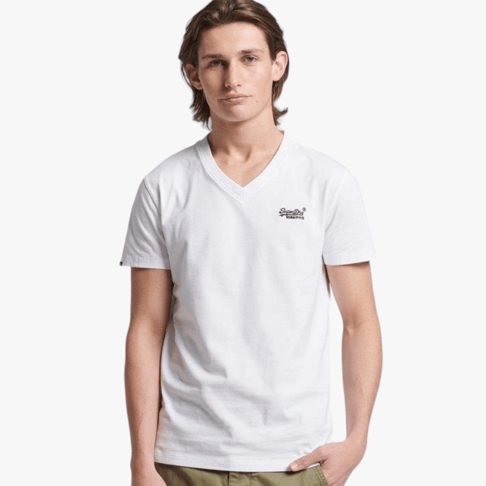 Superdry Mens Vintage Logo Emb Short Sleeve Tee Optic Superdry