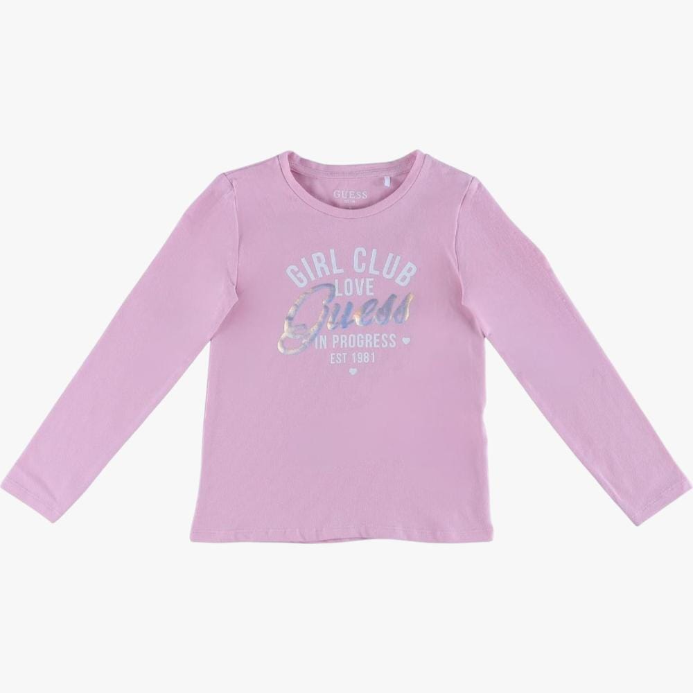Guess Girls Long Sleeve Tee Med Purple | Guess