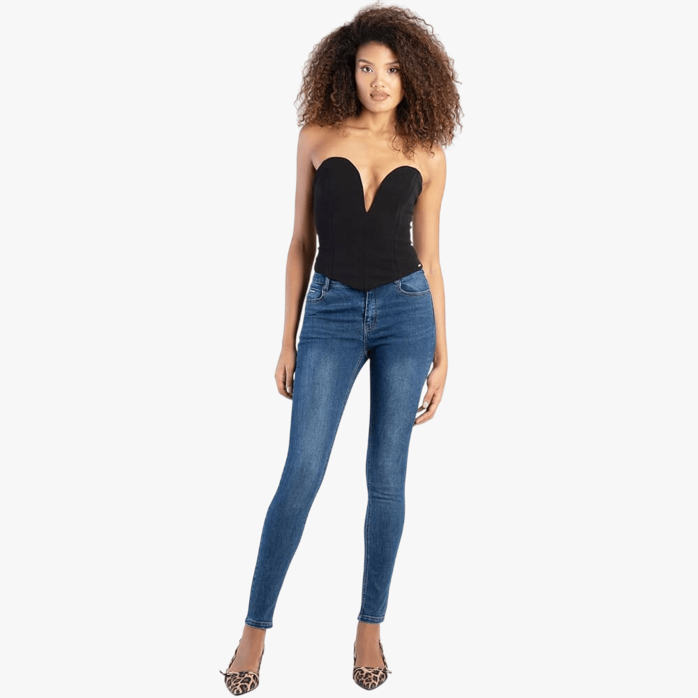 Sissy Boy Womens Mid Waist Charlotte Skinny Jean Med Vintage | Sissy Boy