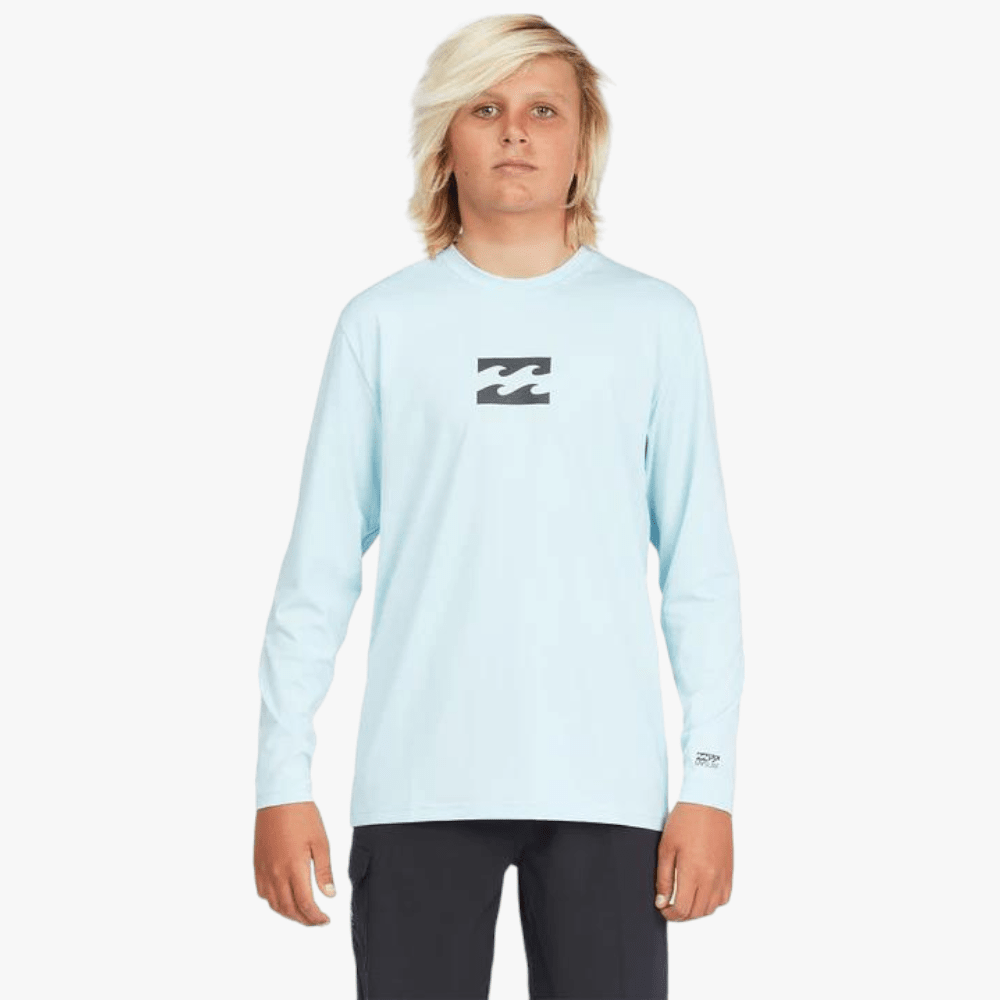 Billabong Boys All Day Wave Long Sleeve Rashvest Coastal Blue | Billabong