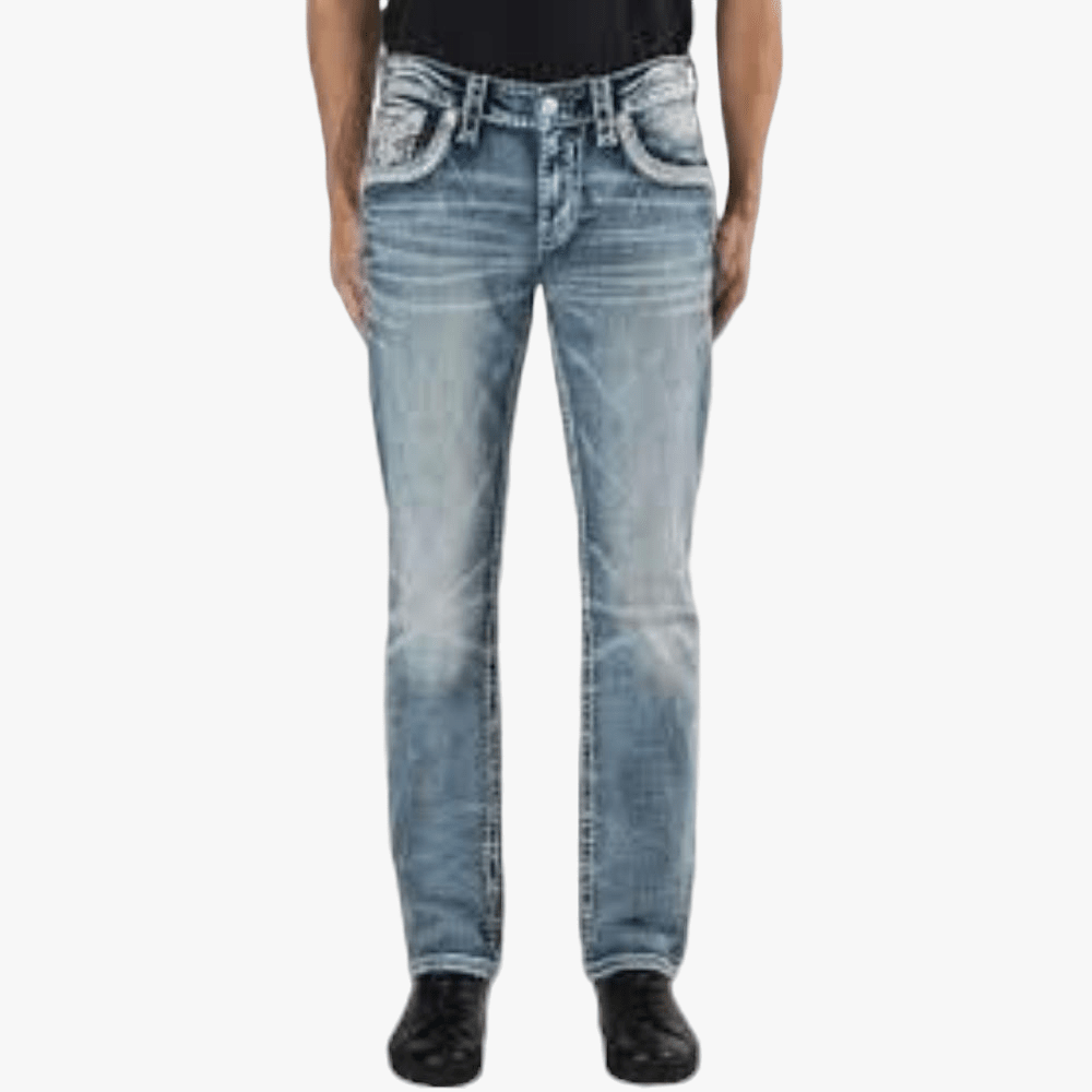 Rock Revival Palfrey Str Leg Med Blue | Brands Megastore