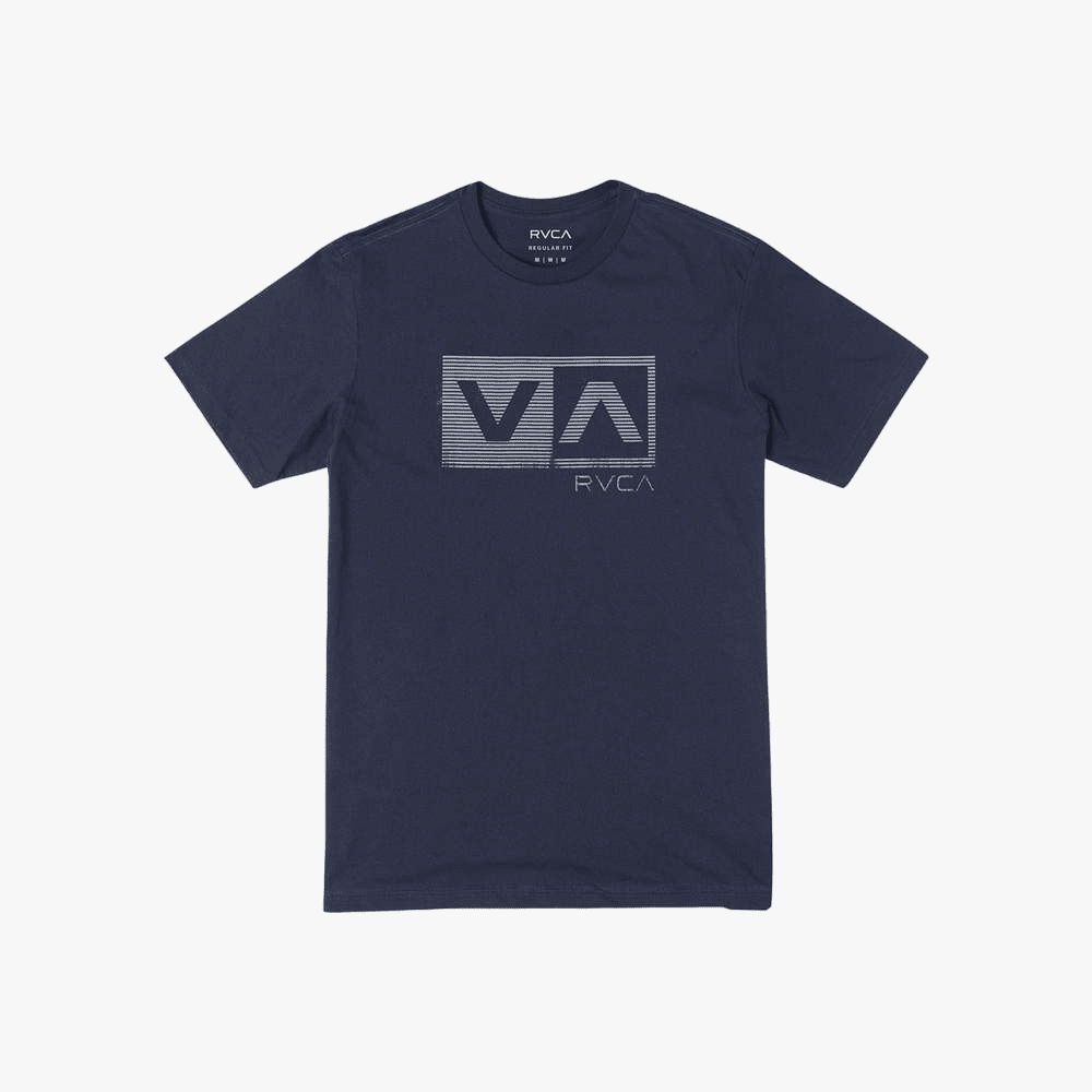 Rvca Mens Balance Box Short Sleeve Tee Navy | Rvca