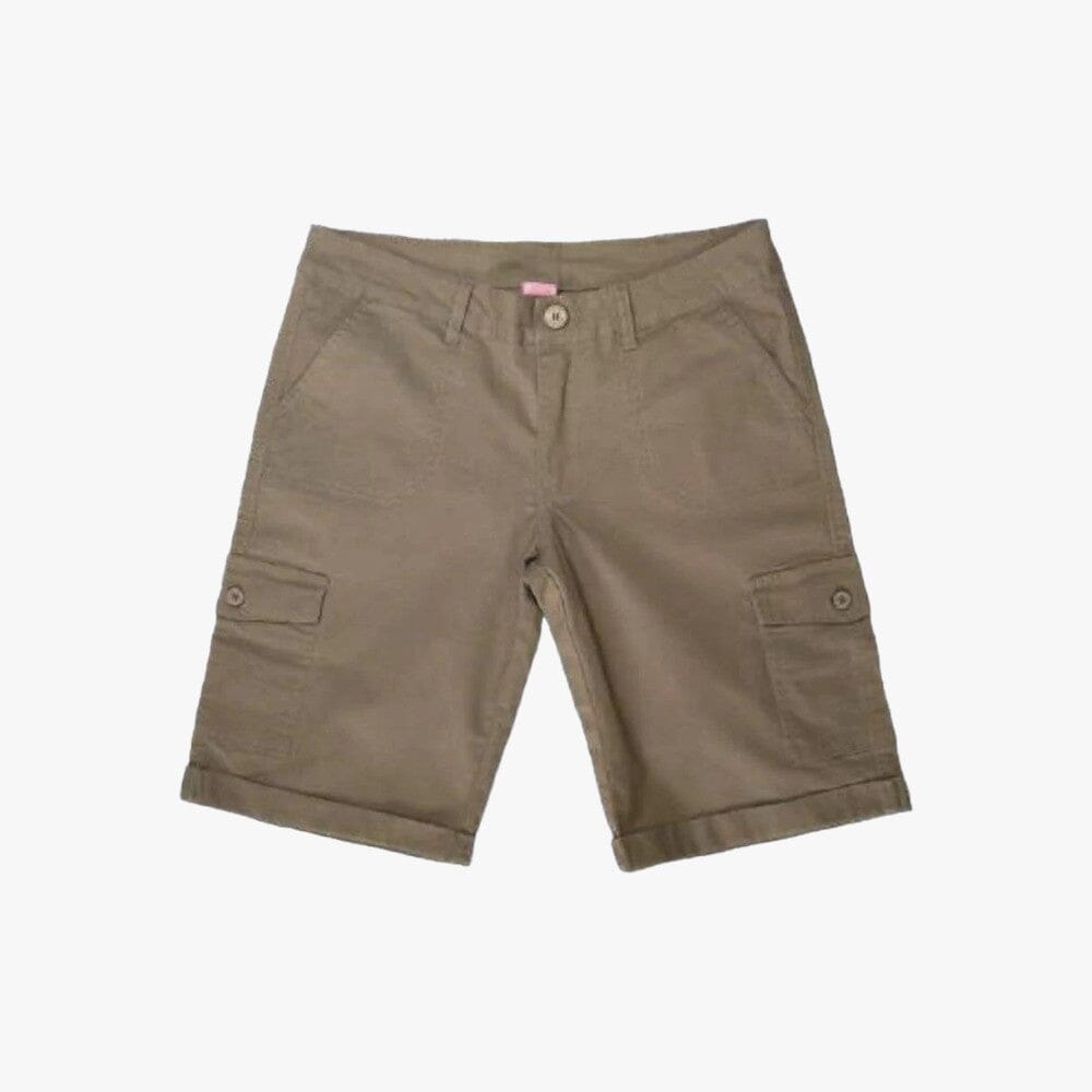 Kakiebos Womens Stretch Cargo Shorts Khaki Kakiebos