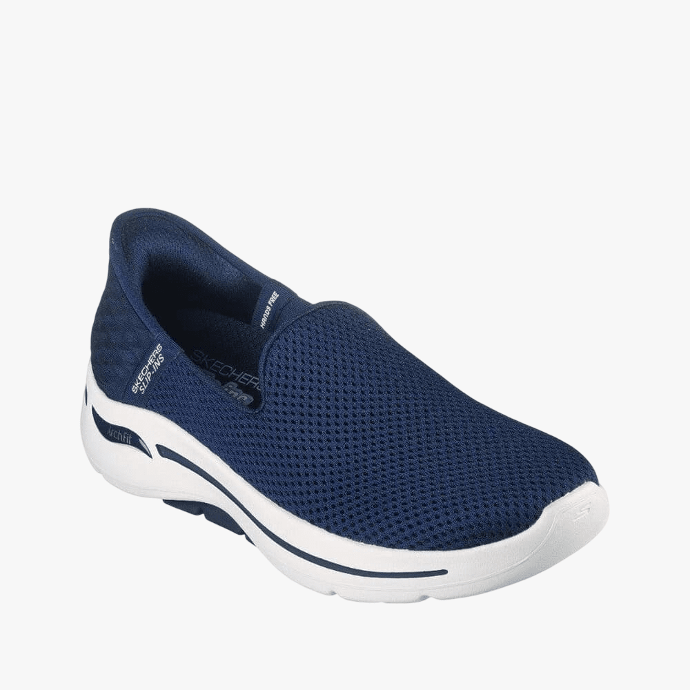 Skeckers Womens Go Walk Arch Fit Slip On Shoe Navy White | Skechers