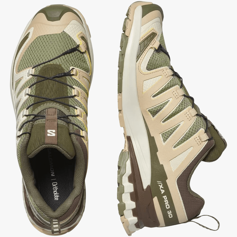 Salomon Mens Xa Pro 3D V9 Trail Sneaker Deep Lichen Safari Dk Earth | Salomon