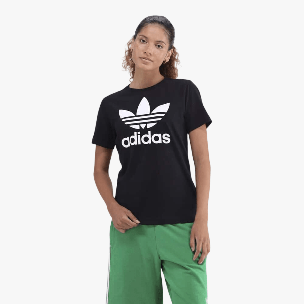 Adidas Womens Trefoil Short Sleeve Tee Black | Adidas