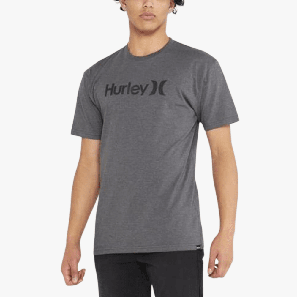 Hurley Mens One And Only Classic Short Sleeve Heather Black