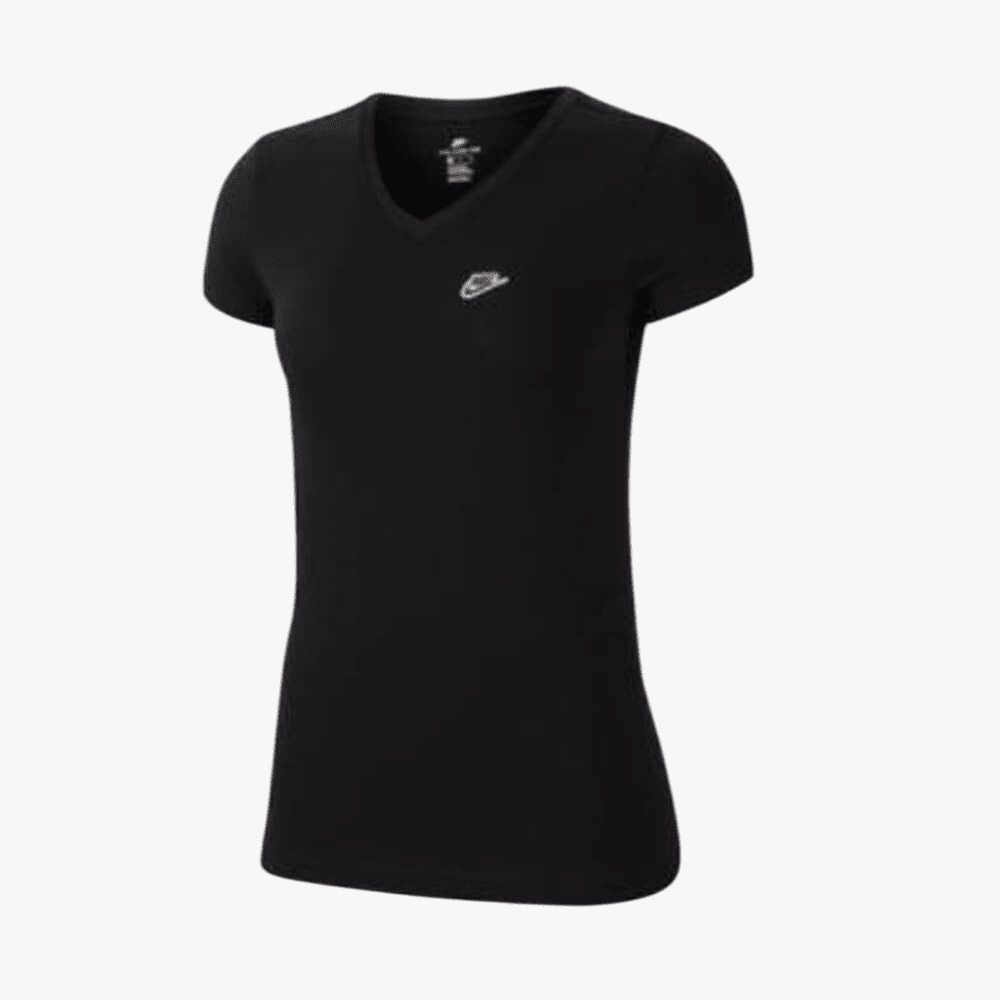 Nike Womens Nsw V Neck Short Sleeve Tee Black | Nike