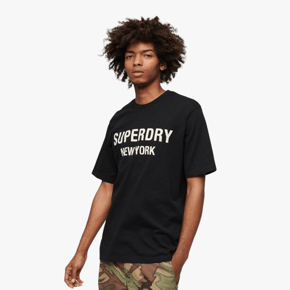 Superdry Mens Luxury Sport Loose Short Sleeve Tee Athletic Grey Marl Superdry