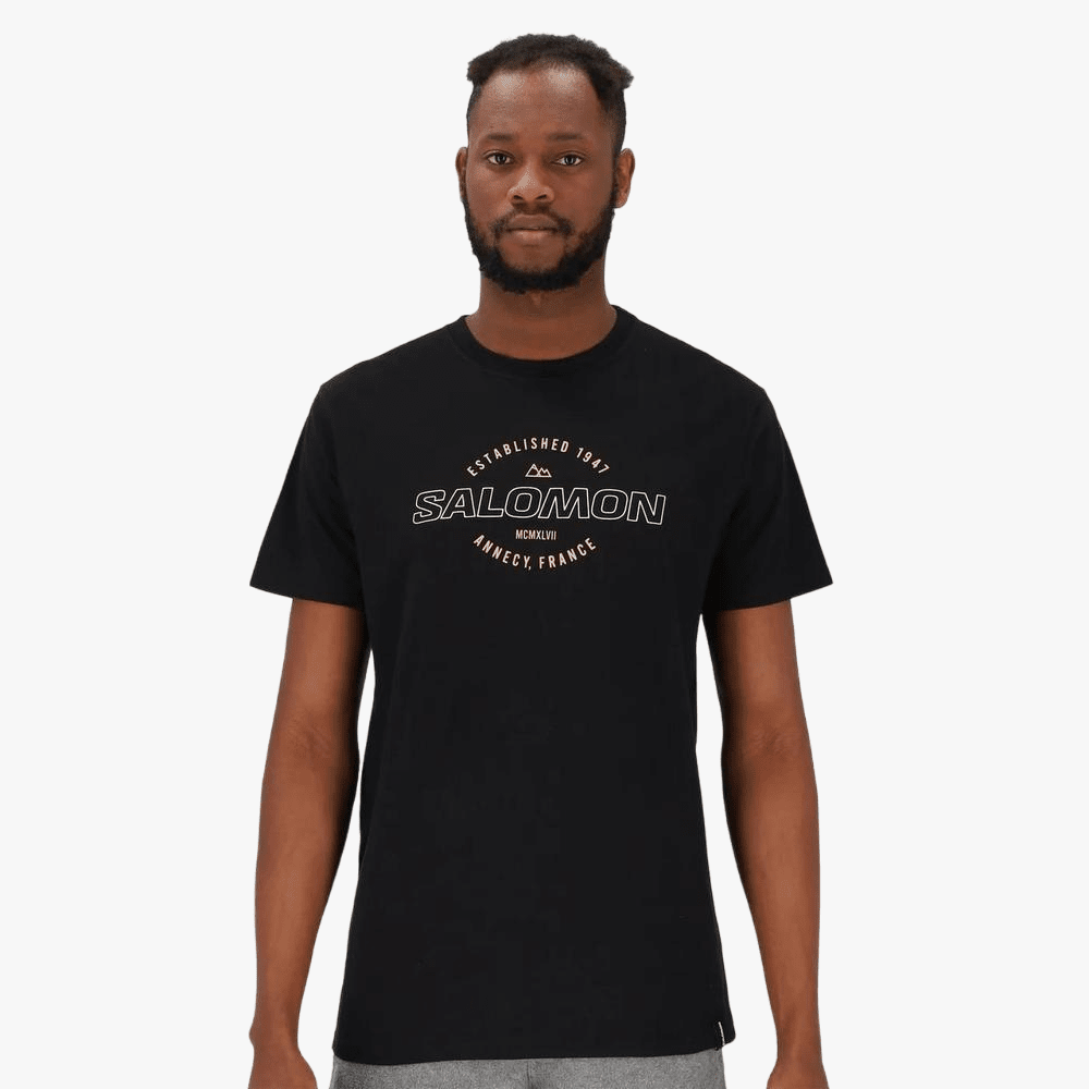 Salomon Mens Vision Short Sleeve Tee Black | Salomon