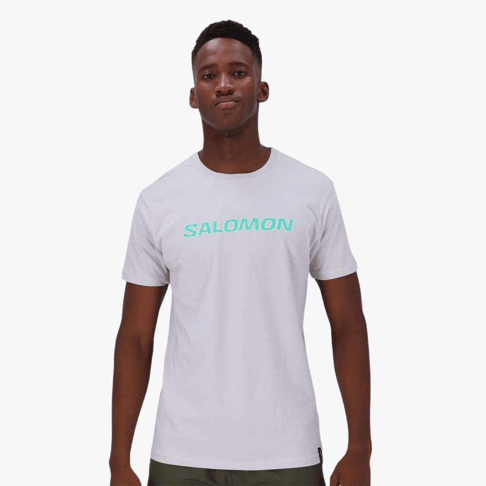 Salomon Mens Talima Short Sleeve Tee Gray Violet | Salomon