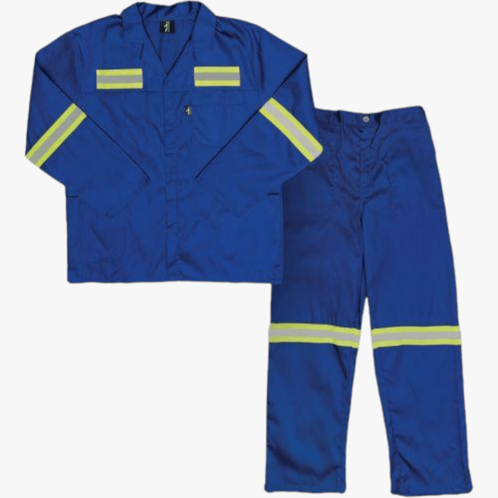 Pioneer 2 Piece Conti Overalls With Reflective 70/30 Royal Blue Pioneer