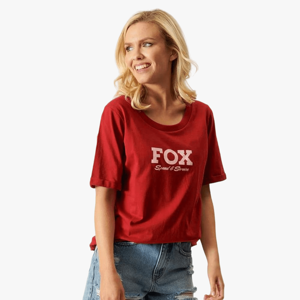 Fox Womens Speed And Service Short Sleeve Tee Sangaria | Fox