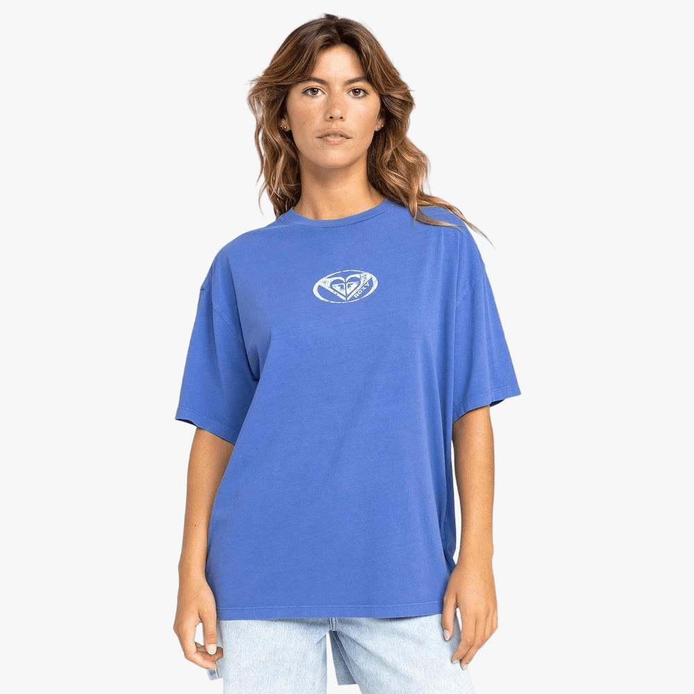 Roxy Womens Sun Over The Sand B Short Sleeve Tee Amparo Blue | Roxy