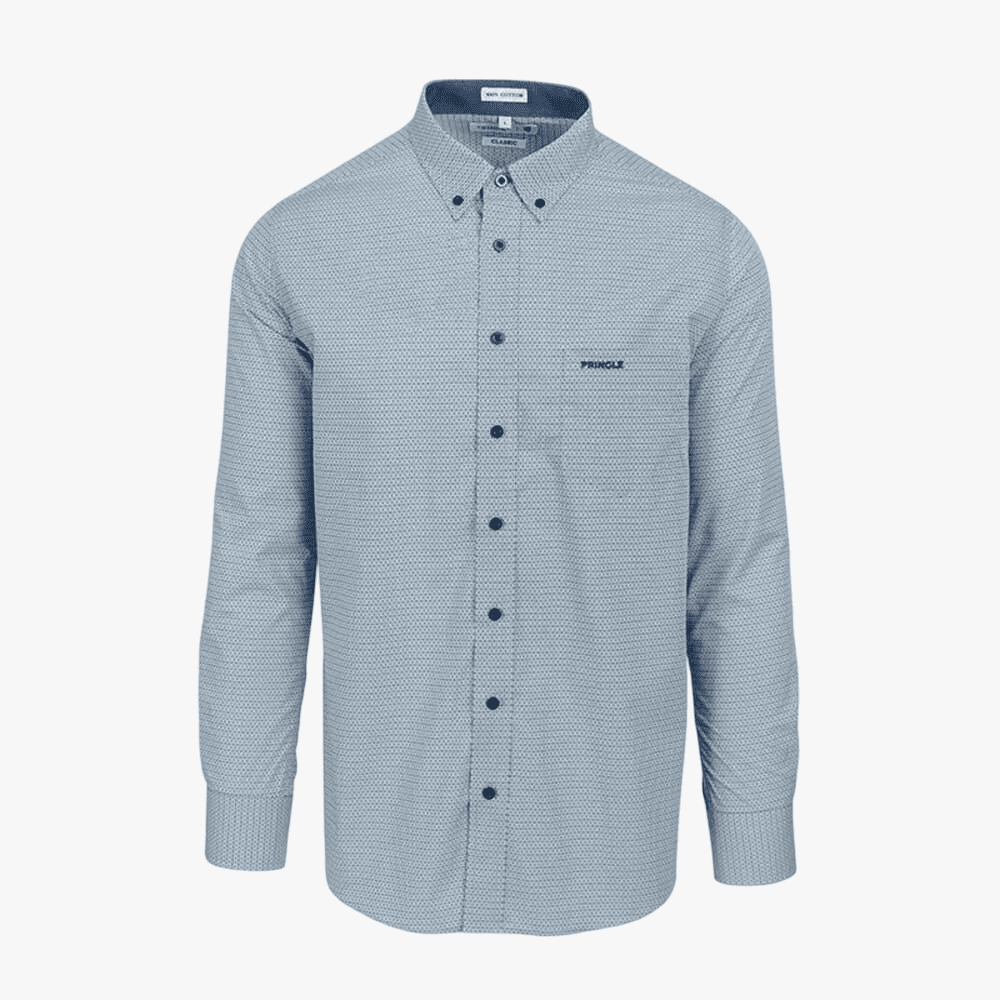 Pringle Mens Harrison Long Sleeve Shirt Blue | Pringle