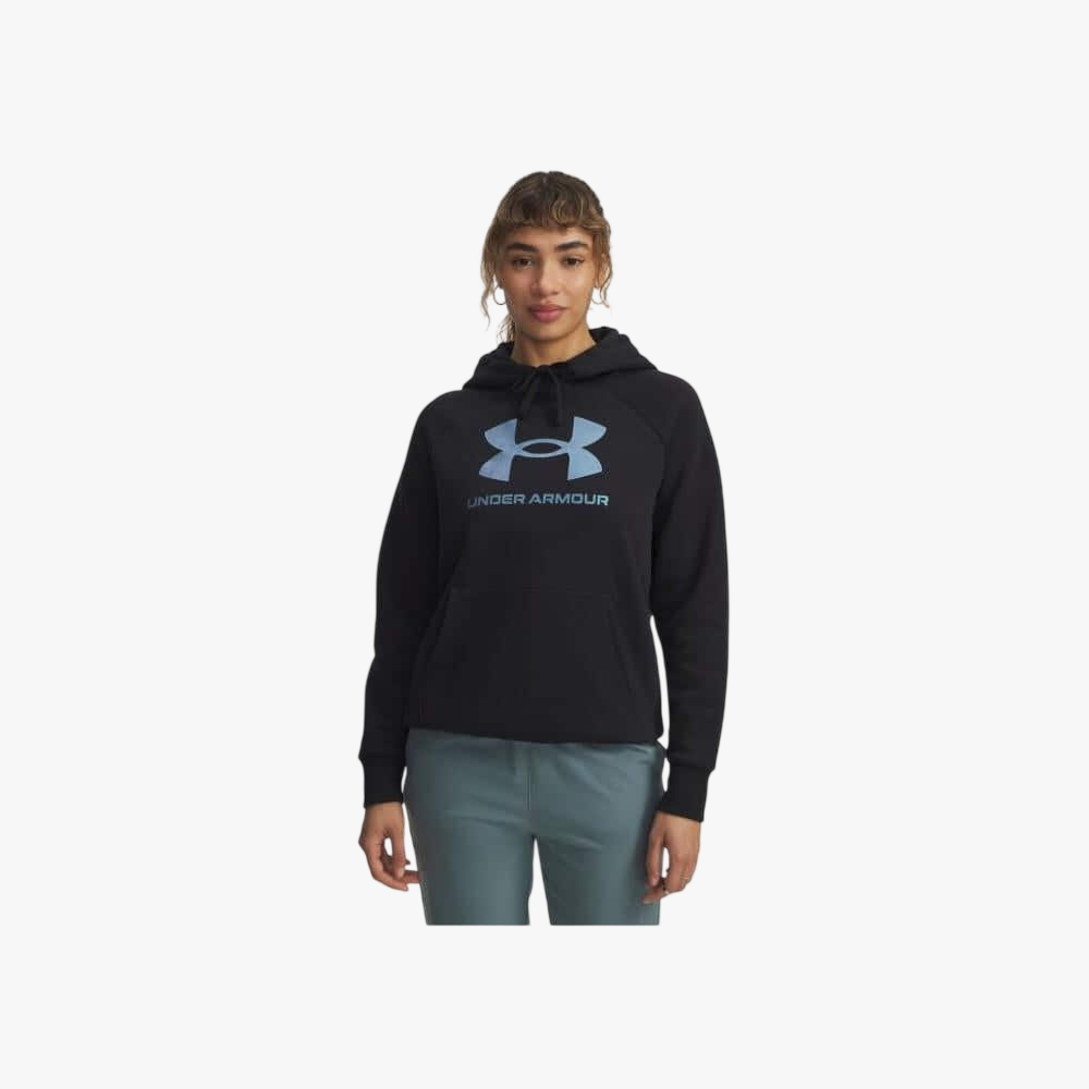 Under Armour Womens Rival Fleece Shimmer Hoody Black