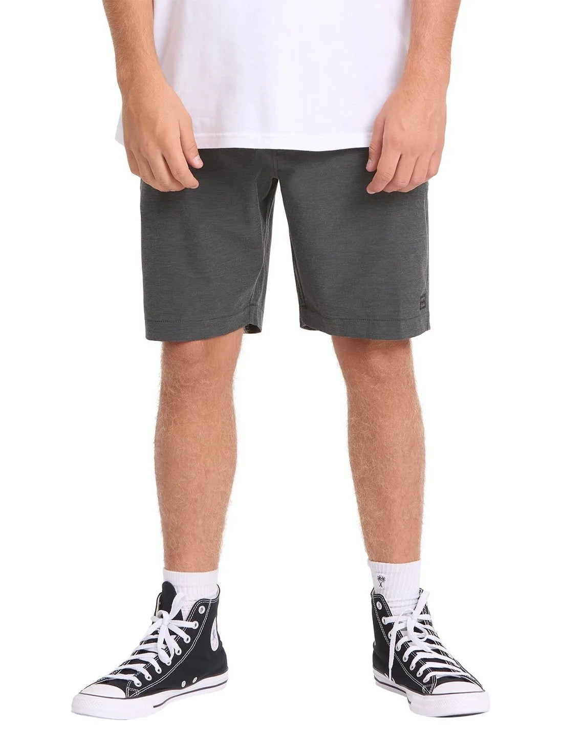 Billabong Mens Crossfire Submersible 19" Hybrid Shorts Asphalt