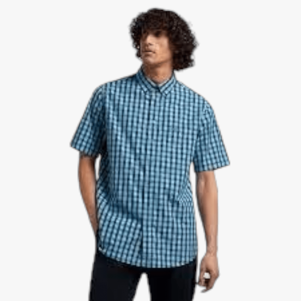 Pringle Mens Lloyd Short Sleeve Shirt Blue | Pringle