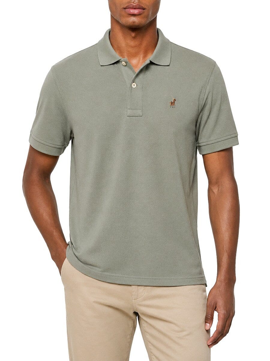Polo Mens Stretch Pique Short Sleeve Golfer Aqua | Polo