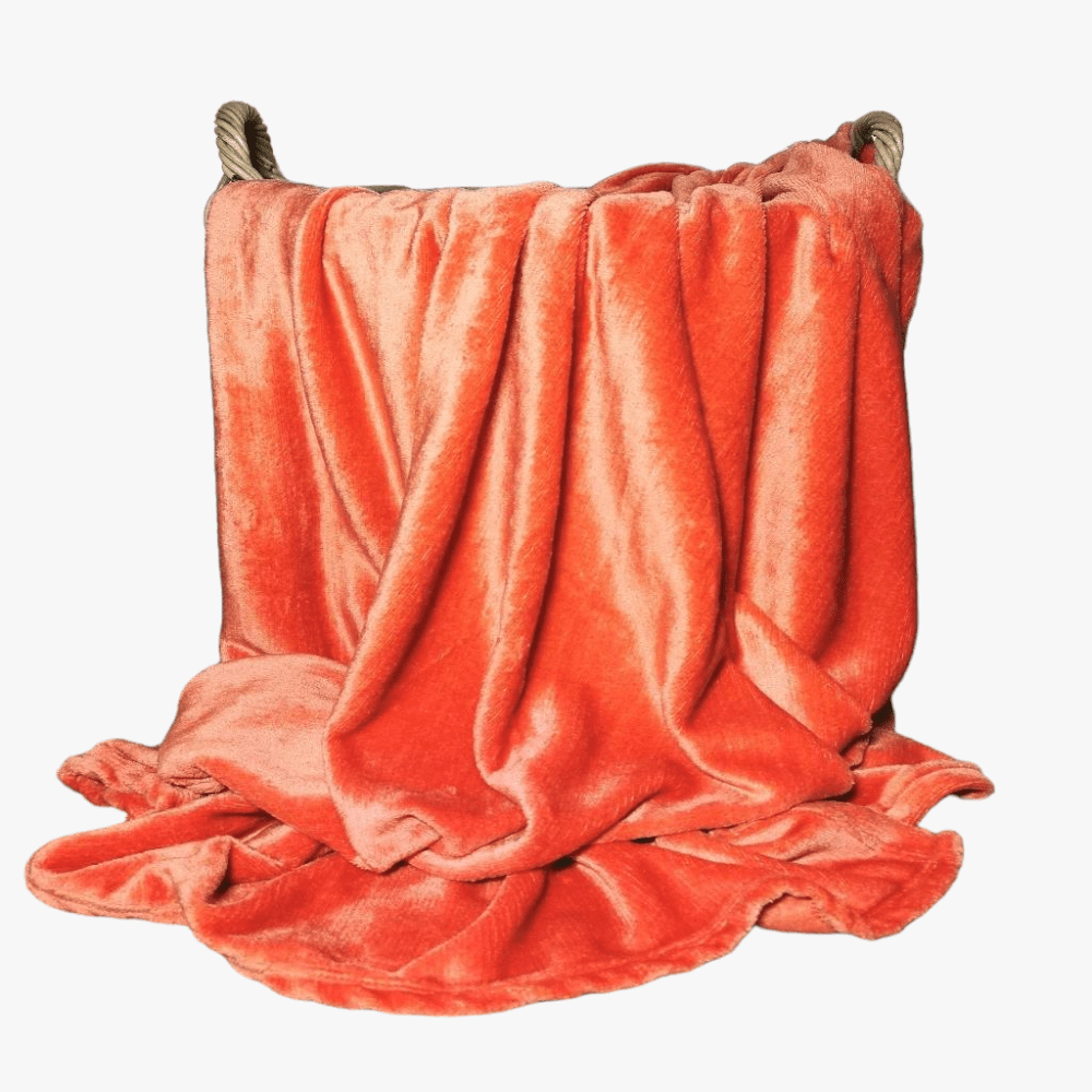 Urban Lifestyle Premium Flannel Fleece Throw 125X150 Rust | Urban Lifestyle