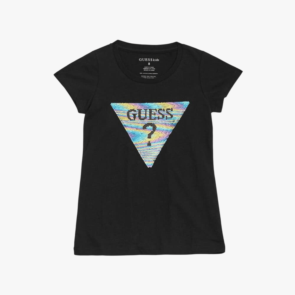 Guess Girls Beatrix Rev Sequin Tee Black | Guess