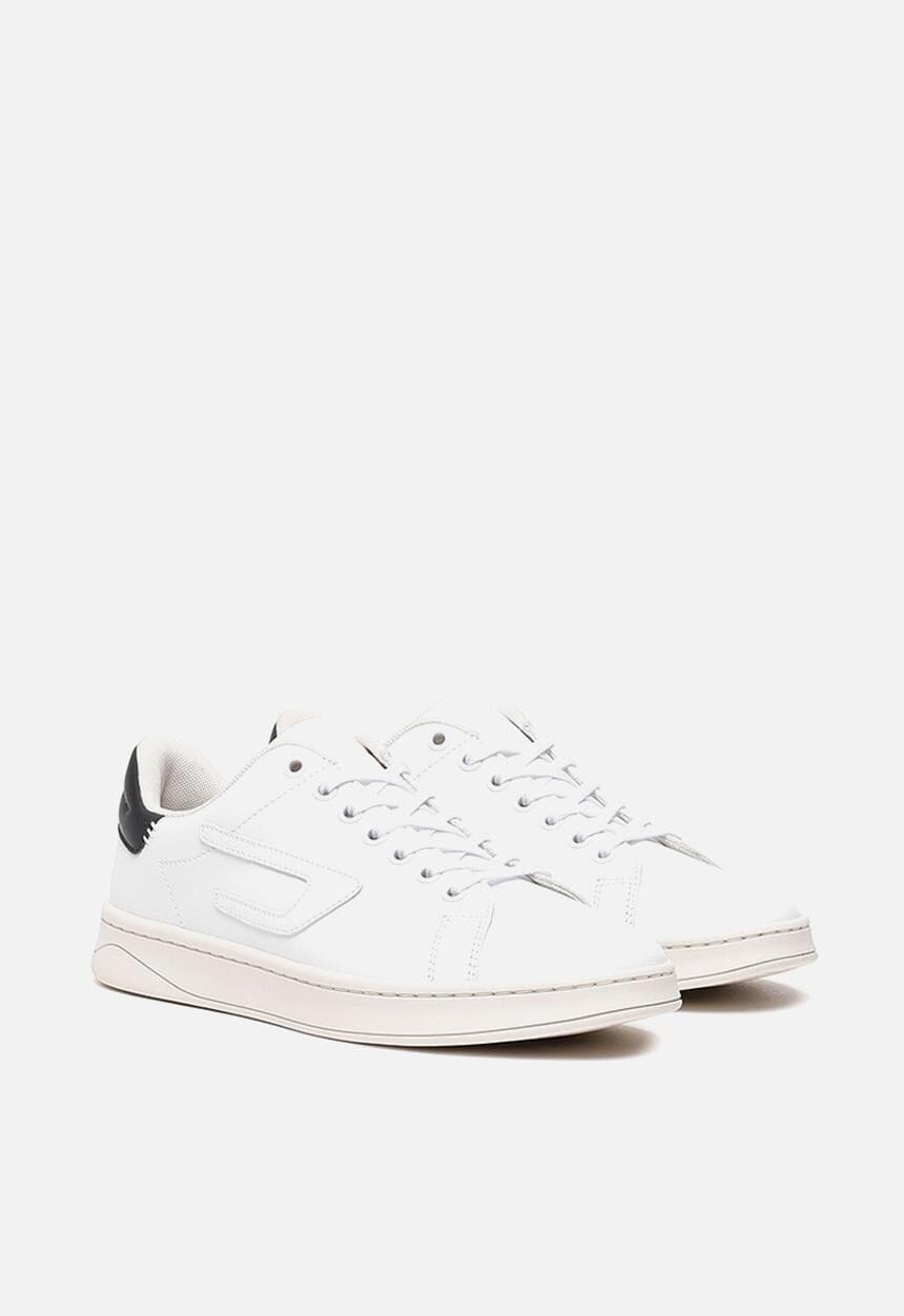 Diesel Mens S Athene Low Sneaker White/Black | Diesel