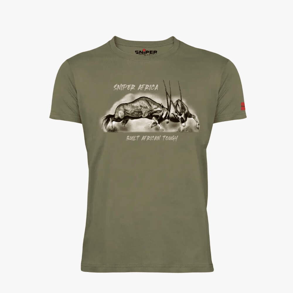 Sniper Mens Gemsbok Short Sleeve Tee Khaki | Sniper