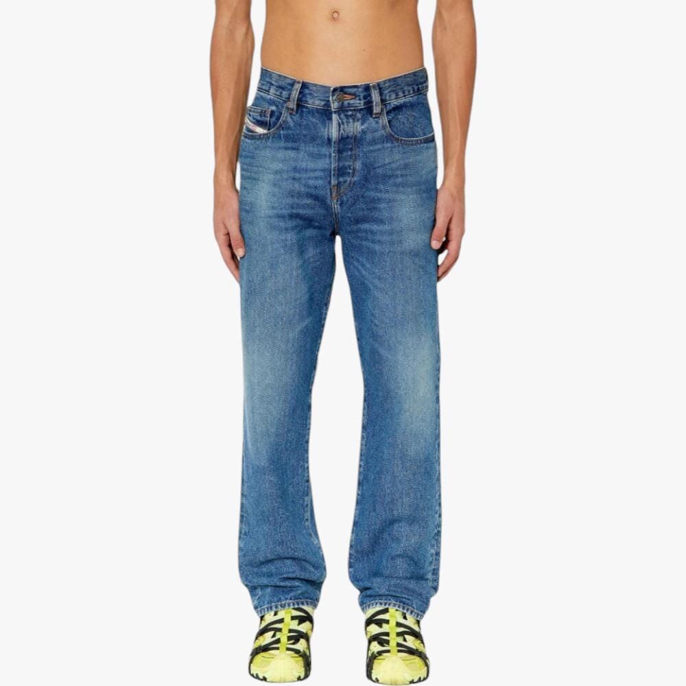 Diesel Mens 2020 D Viker Reg Fit Mid Waist Straight Leg Pantalon Jeans Stone Diesel