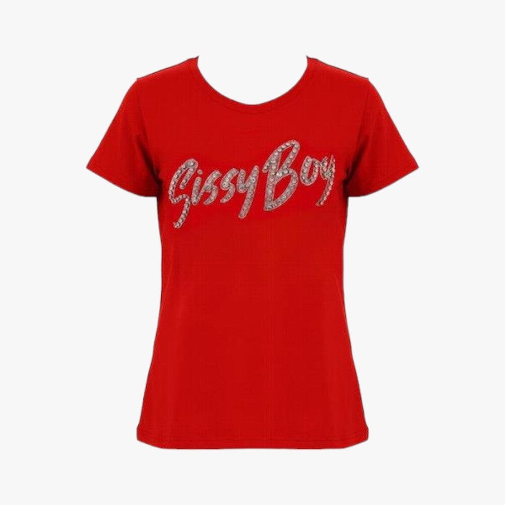 Sissy Boy Womens Regular Fit Short Sleeve Top Red | Sissy Boy