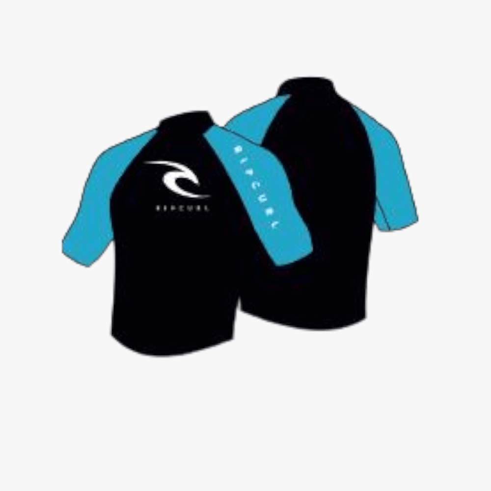 Ripcurl Boys Corp Arm Rash Vests Black Blue | Ripcurl