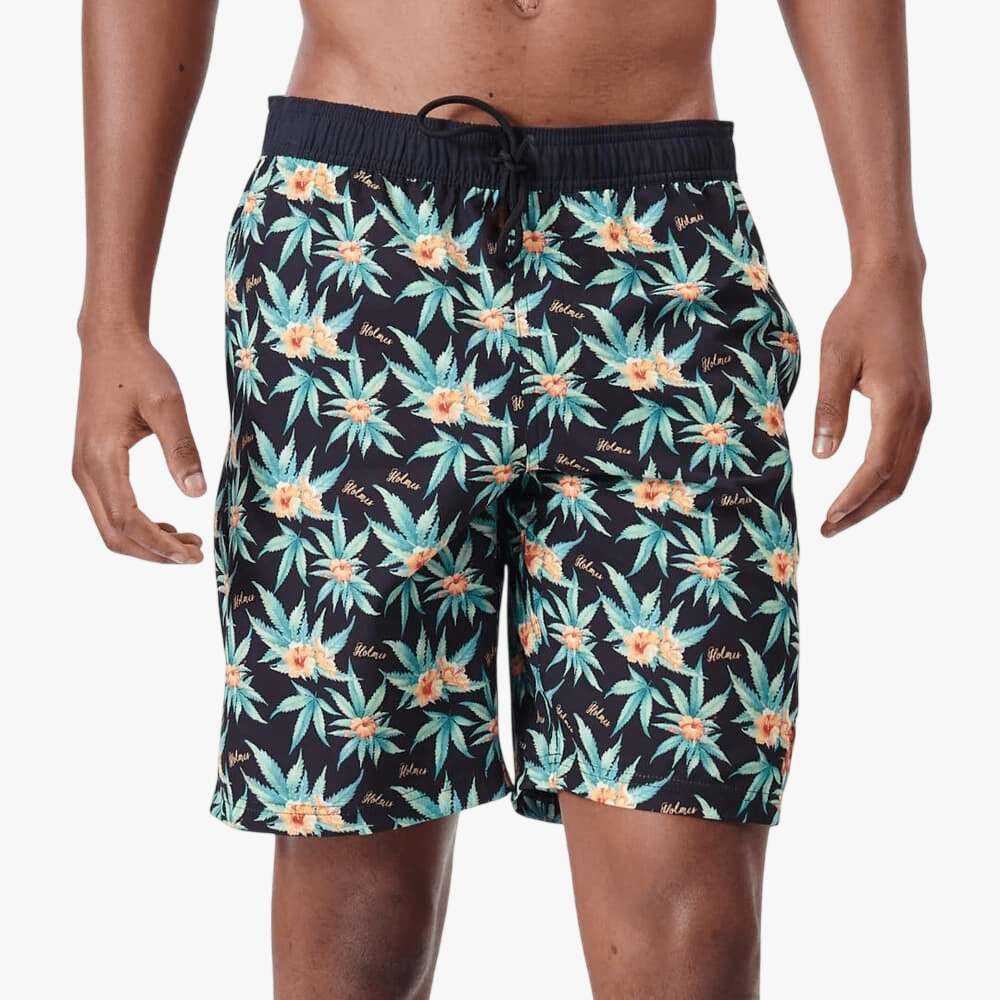 Holmes Mens Doobie Volley Shorts Black | Holmes