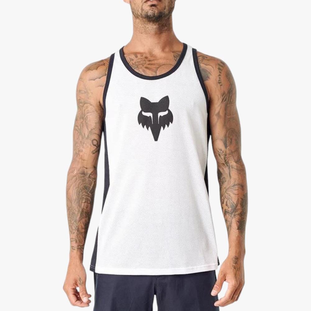 Fox Mens Head Airline Tank Black White Fox