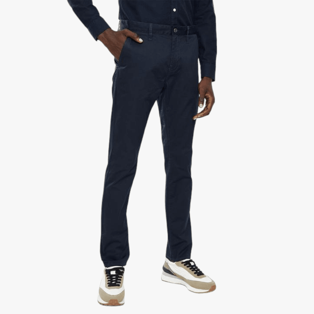 Guess Mens Stretch Twill Slim Fit Chino Navy Guess