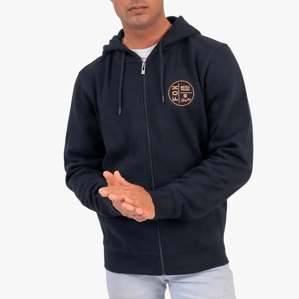 Fox Mens Circular Zip Up Hoody Black | Fox