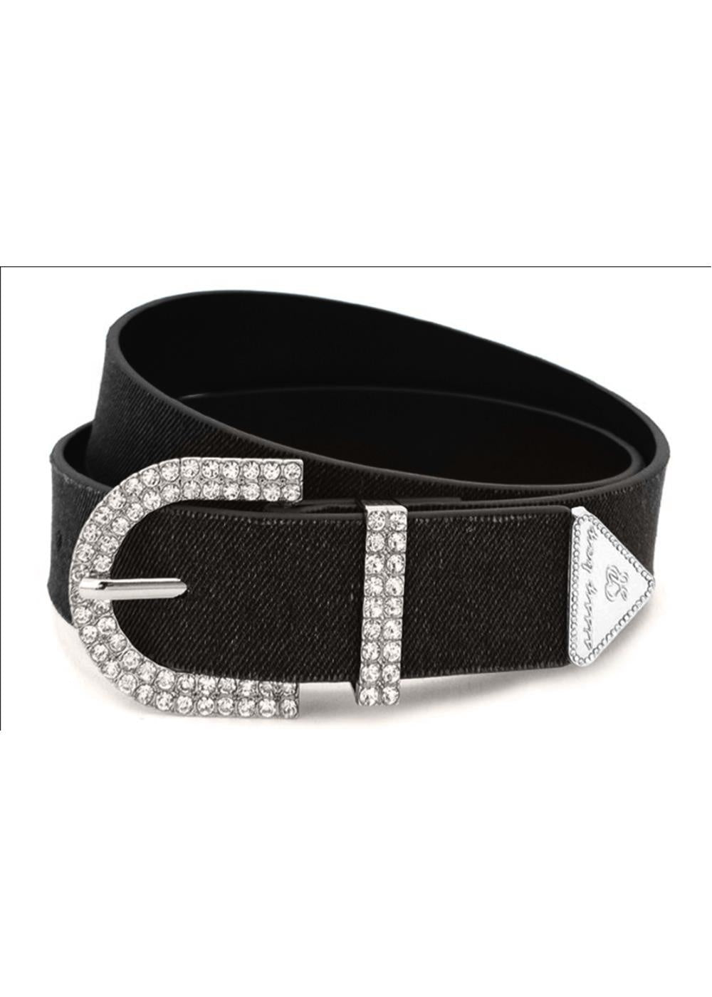 Sissy Boy Denim Belt With Diamantes Black