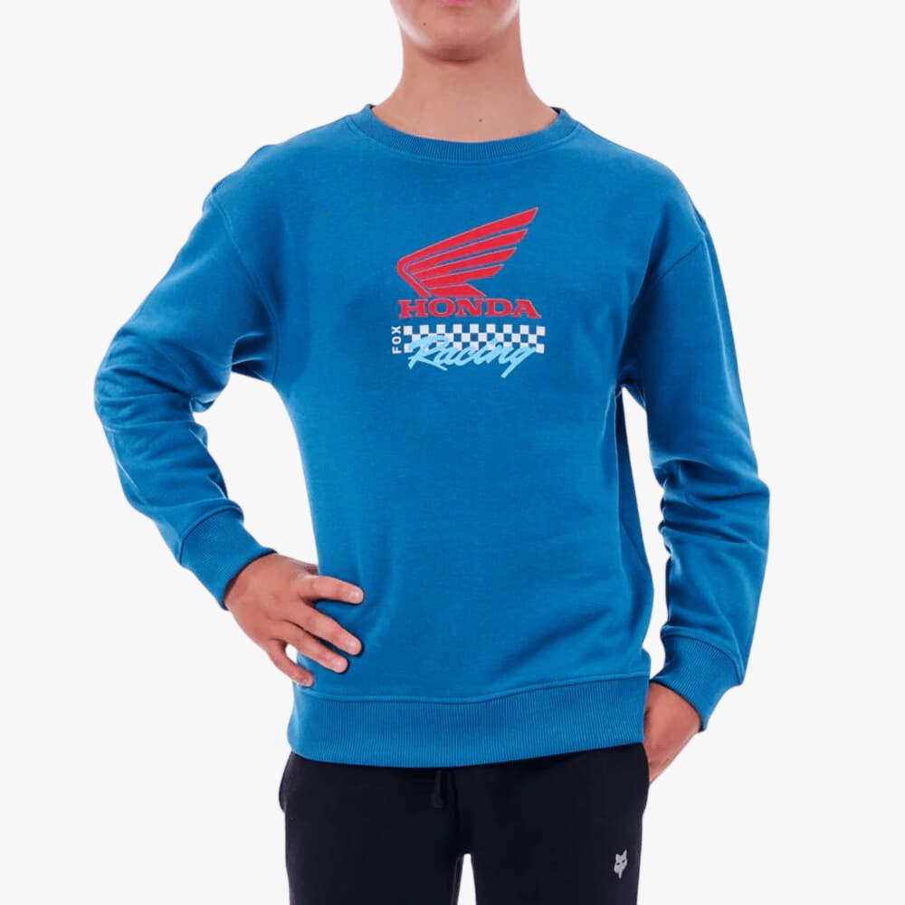 Fox Boys Honda Crew Sweater Banaff Blue | Fox
