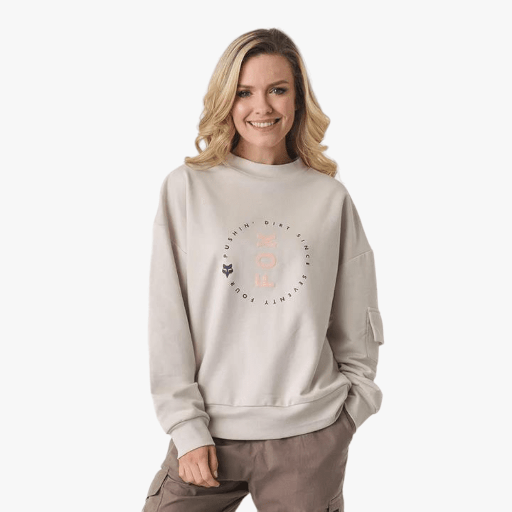 Fox Womens Clean Up Basic Sweater Vintage White | Fox