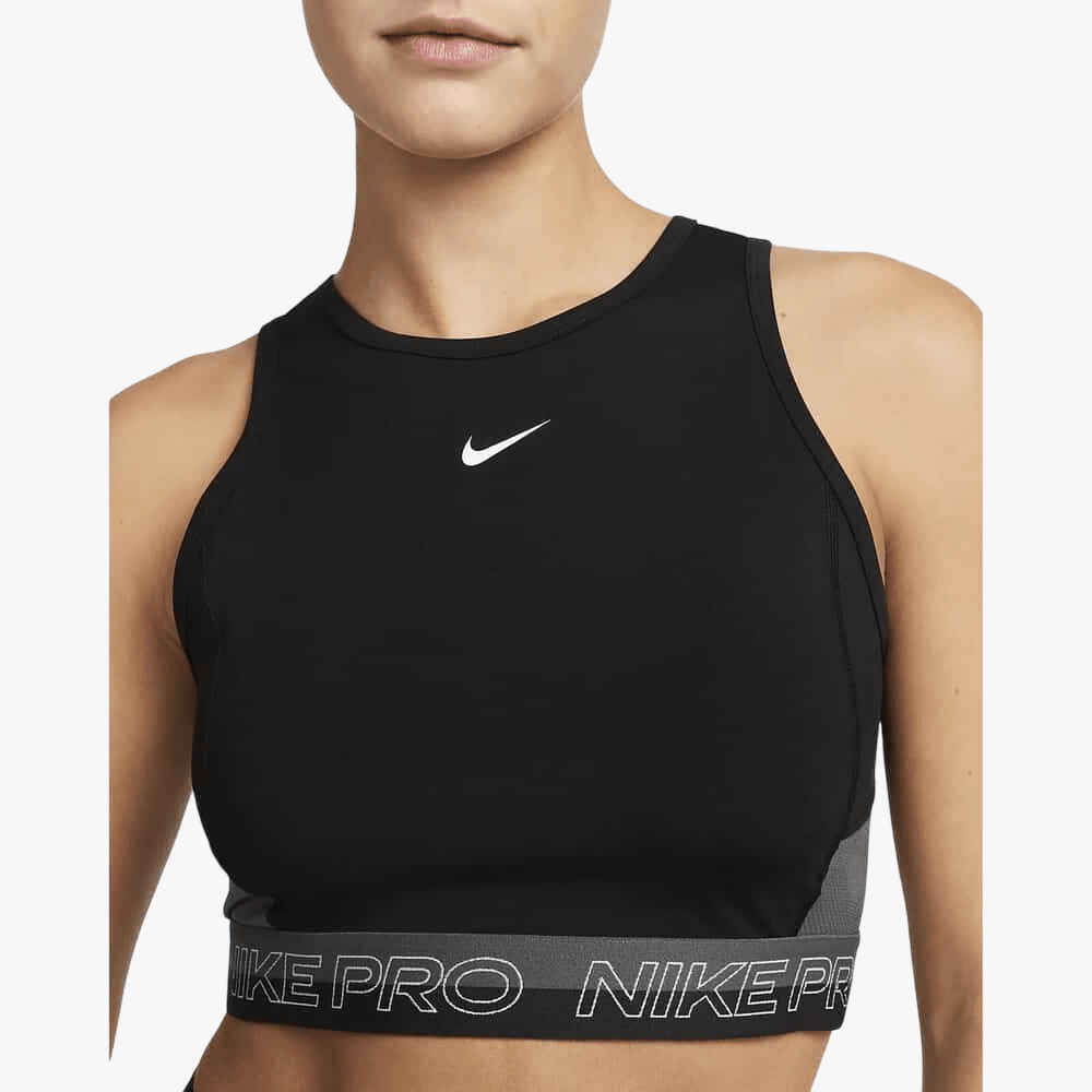 Nike Womens Pro Dri-Fit Training Crop Tank Top Black