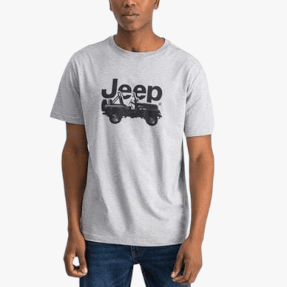 Jeep Mens Car Icon Short Sleeve Tee Grey | Jeep