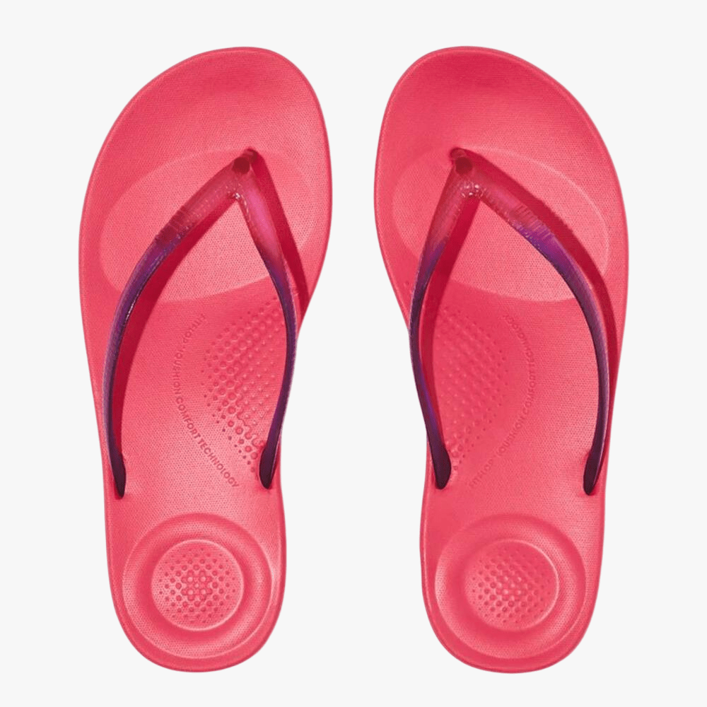 Fit Flop I Qushion Transp Raspberry Sandal | Fit Flop